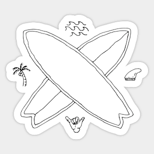 Surf Vibes (for Light) Sticker